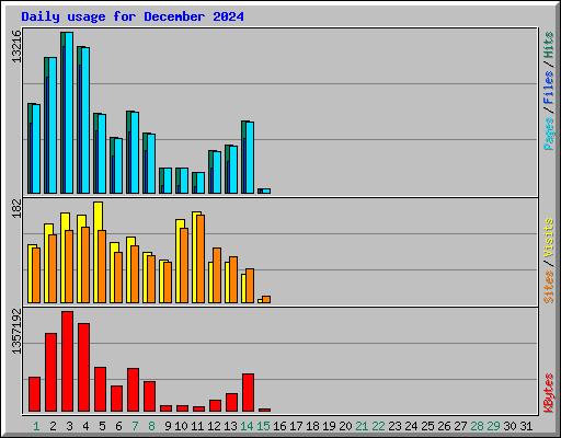 Daily usage for December 2024