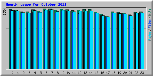 Hourly usage for October 2021