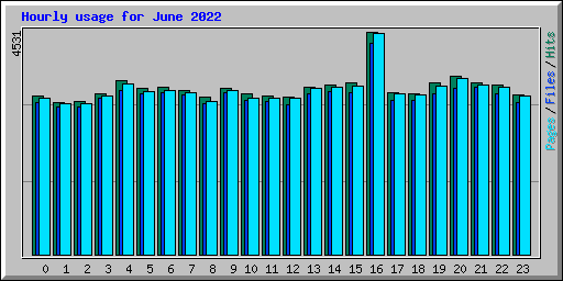 Hourly usage for June 2022