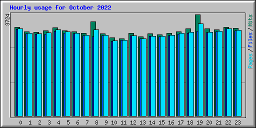 Hourly usage for October 2022