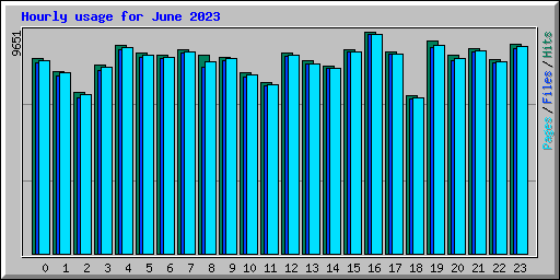 Hourly usage for June 2023