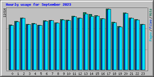 Hourly usage for September 2023